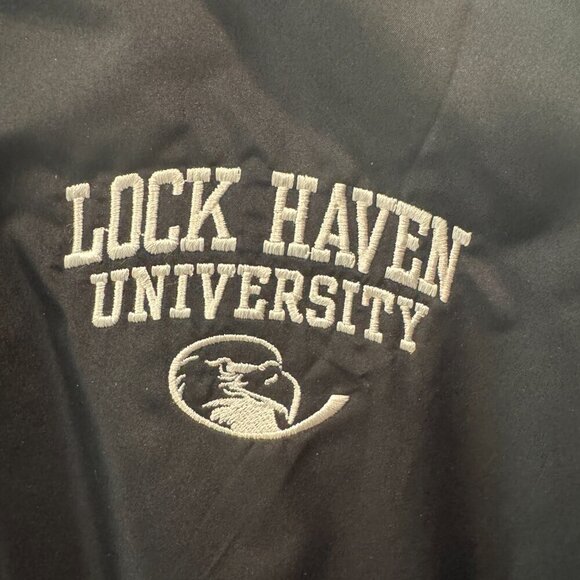 Men's Lock Haven University Blue and White 1/4 Zipper Wind Jacket - XL - Picture 3 of 4